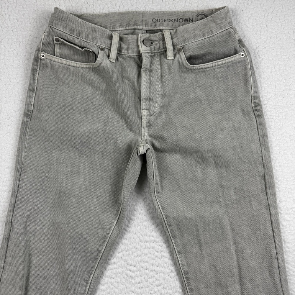 Outerknown Jeans Mens 30x34 Sage Gray Mid Rise Drifter Tapered Fit Preppy - Picture 3 of 12